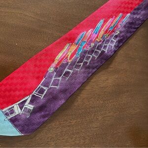 Men’s Vintage Cirque Du Soleil World Premiere Montreal May 1987 Silk Necktie